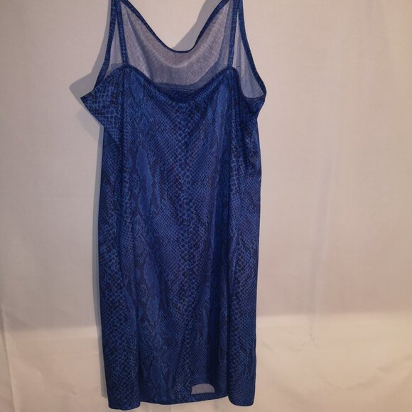 Request Ladies Size Large Blue Shoe String Strap Bathing Suit Coverup - Picture 2 of 5